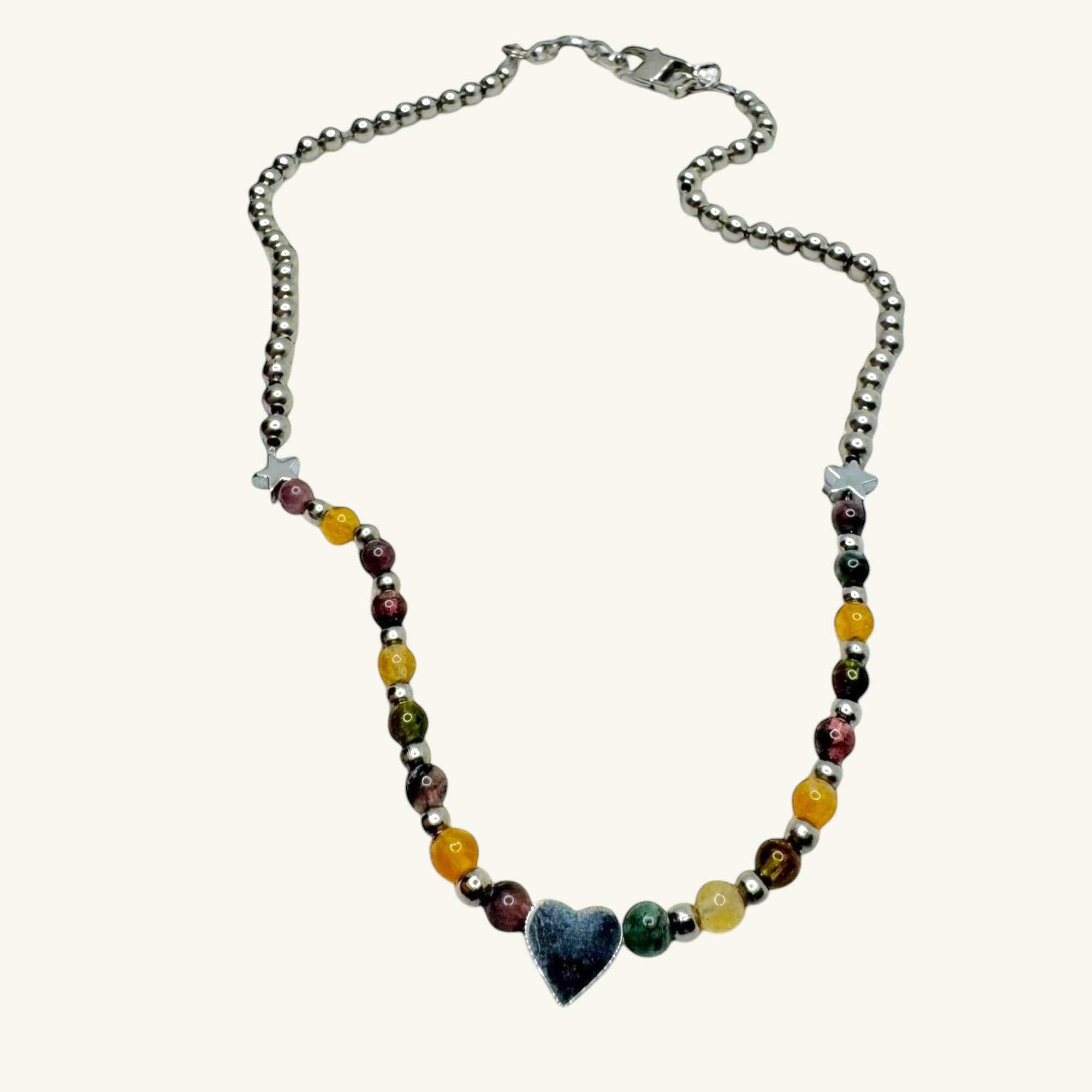 Collana tormalina con cuore Sharifa Crystals